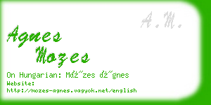 agnes mozes business card